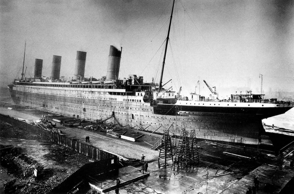Опубликованы фото, запечатлевшие строительство «Титаника»
