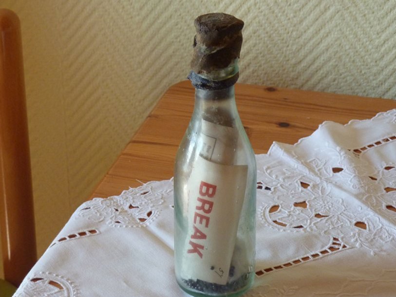Найдена самая старая бутылка с посланием