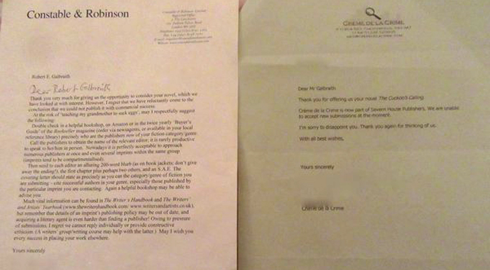 Джоан Роулинг опубликовала письма с отказами издательств